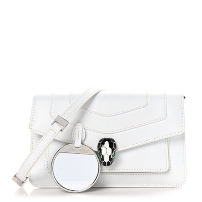 Bulgari Calfskin Serpenti Forever East West Shoulder Bag White 1 of 10