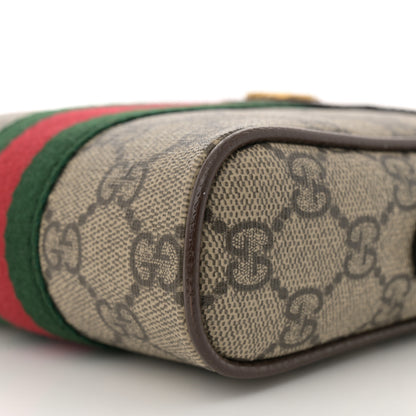 Gucci GG Supreme Monogram Web Mini Ophidia Messenger Brown 10 of 12