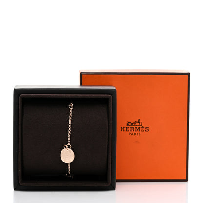 Hermes 18K Rose Gold Diamond PM Ex-Libris Bracelet ST 4 of 4