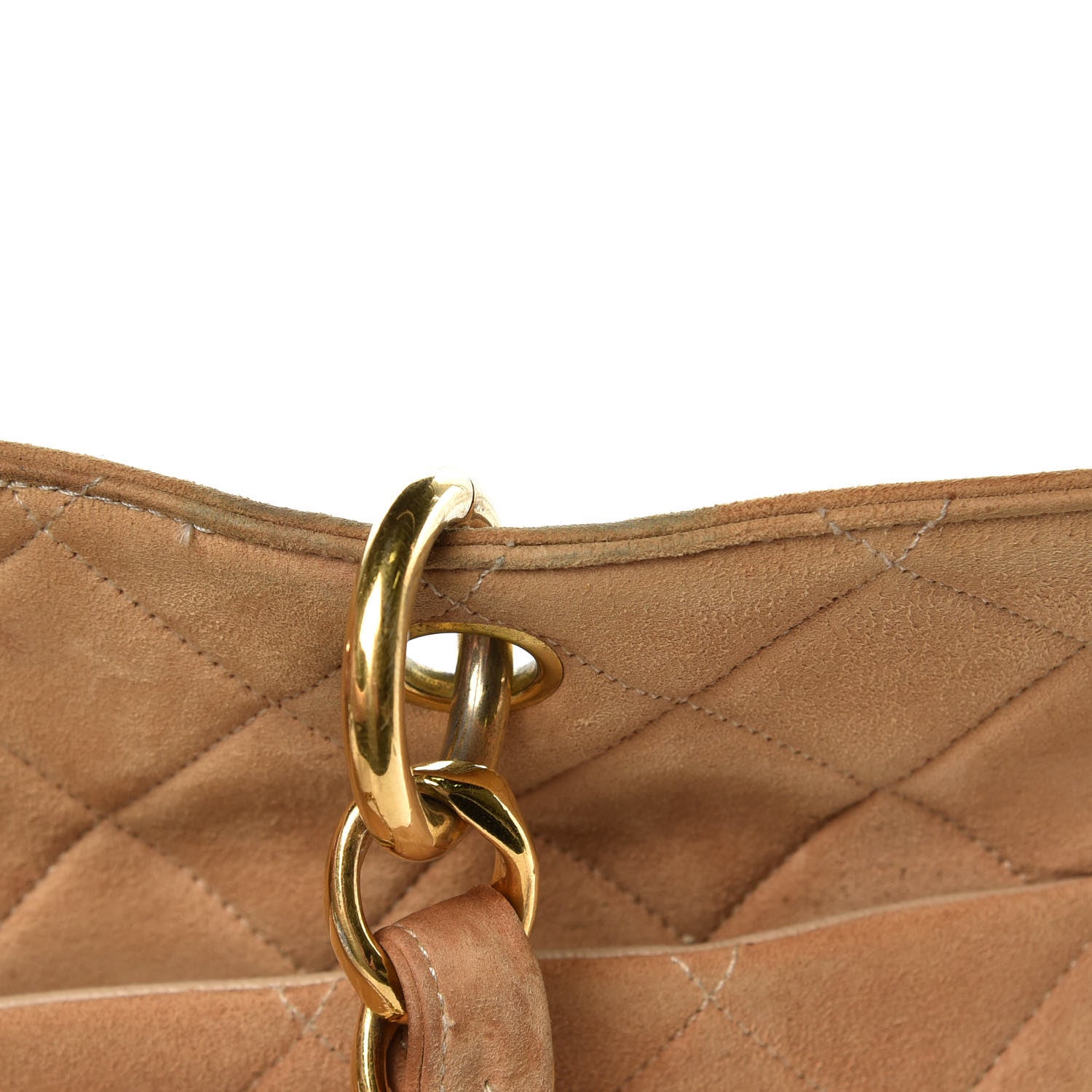 Chanel Suede Quilted Tote Beige 11 of 25