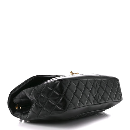 Chanel Shiny Lambskin Quilted Pocket Flap Black 4 of 10