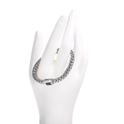 John Hardy Sterling Silver Malachite 10.5mm Classic Chain Bracelet 2 of 4