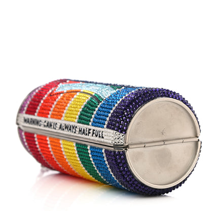 Judith Leiber Crystal Optimism Can Minaudiere Clutch Silver Multicolor 4 of 13