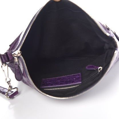 Balenciaga Agneau Giant 21 Silver Hardware Flat Handle Clutch Raisin 5 of 8