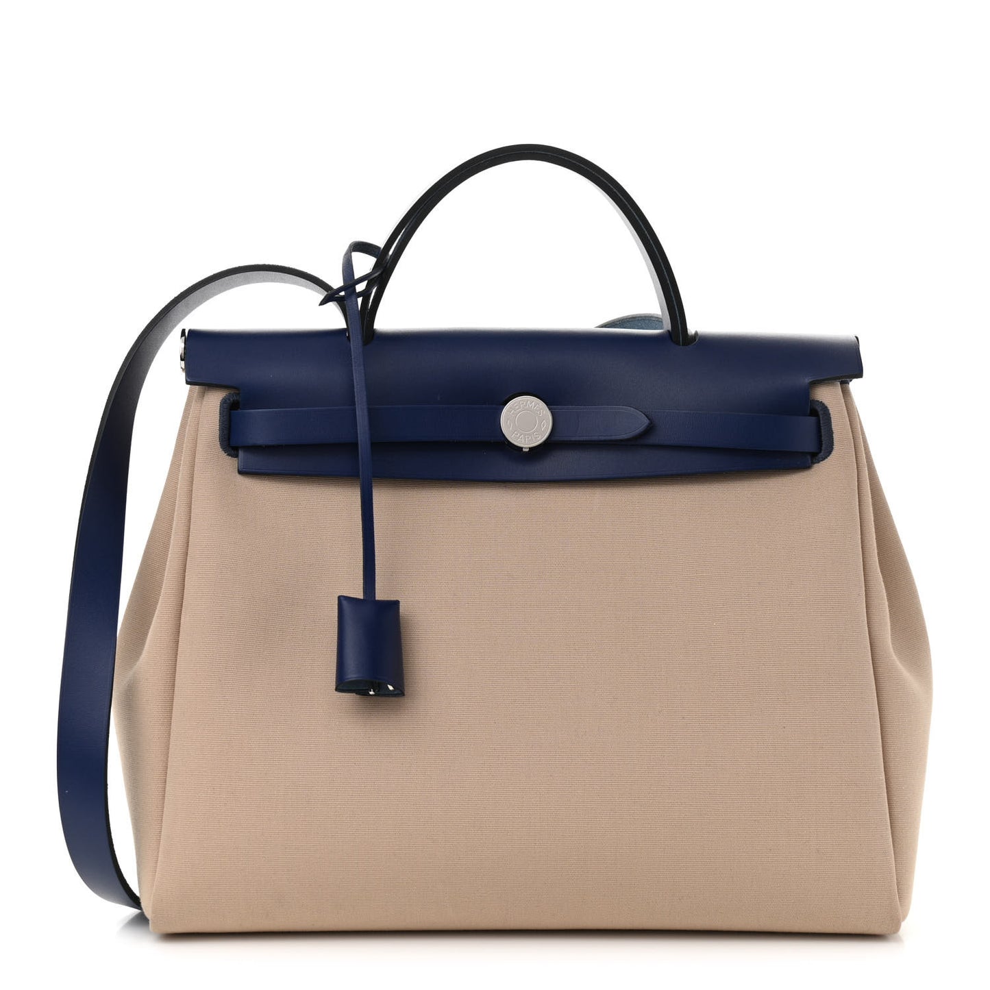 Military Toile Vache Hunter Herbag Zip 31 PM Bleu De France Ecru