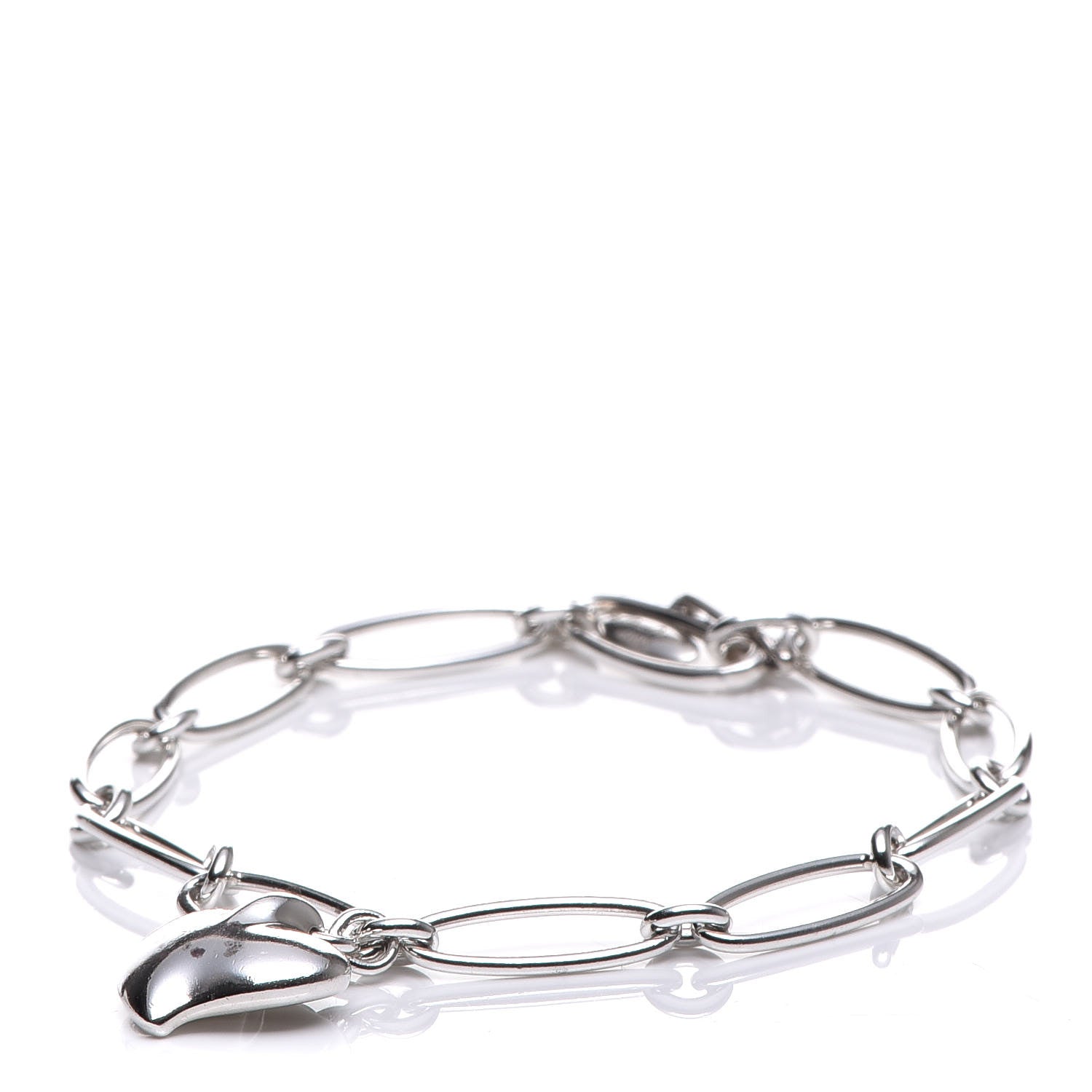 Tiffany Sterling Silver Elsa Peretti Full Heart Bracelet 1 of 7