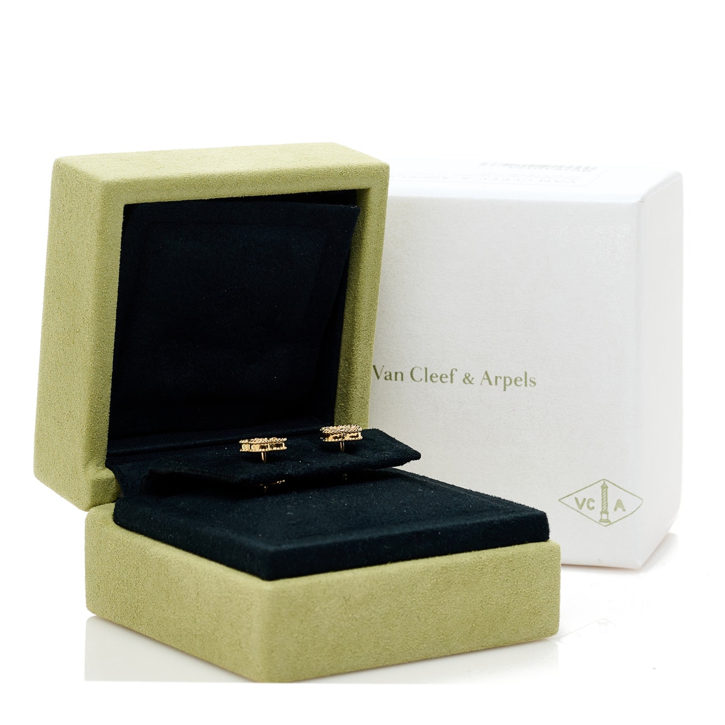 18K Yellow Gold Mother of Pearl Sweet Alhambra Earrings