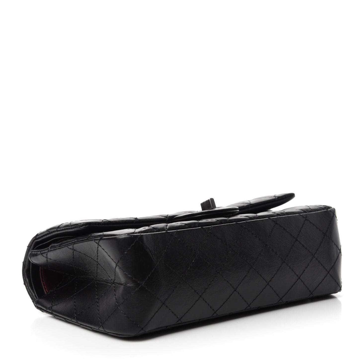 Aged Calfskin Quilted 2.55 Reissue 225 Flap Black