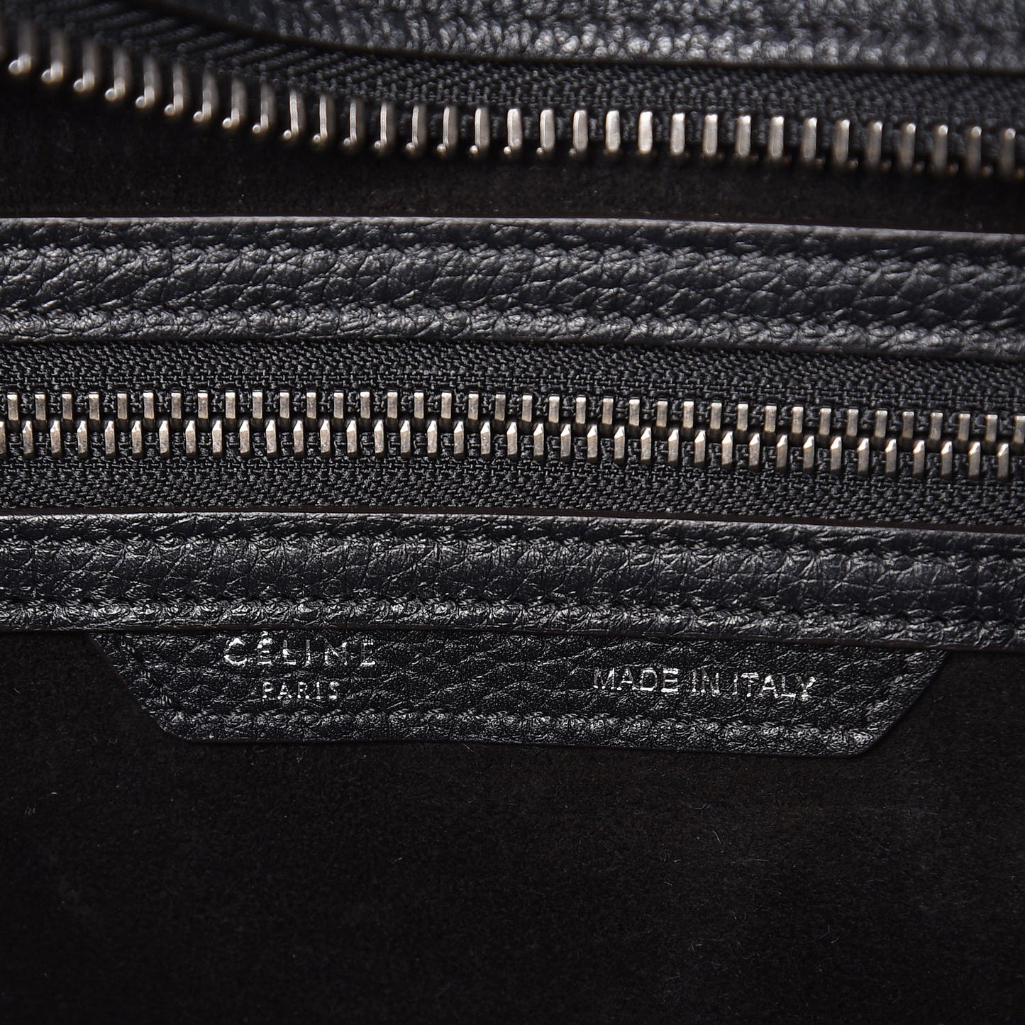 Drummed Calfskin Micro Luggage Black