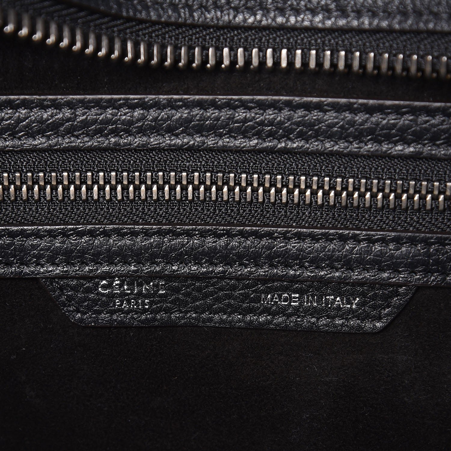 Celine Drummed Calfskin Micro Luggage Black 6 of 8