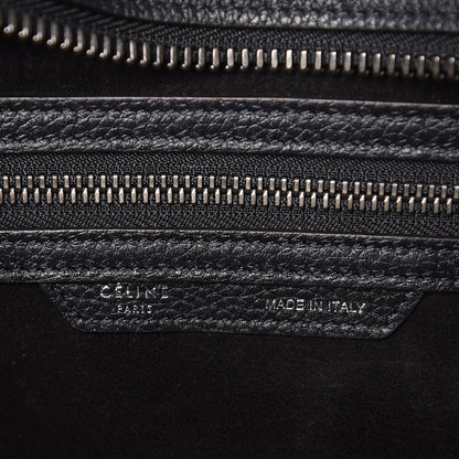 Celine Drummed Calfskin Micro Luggage Black 6 of 8
