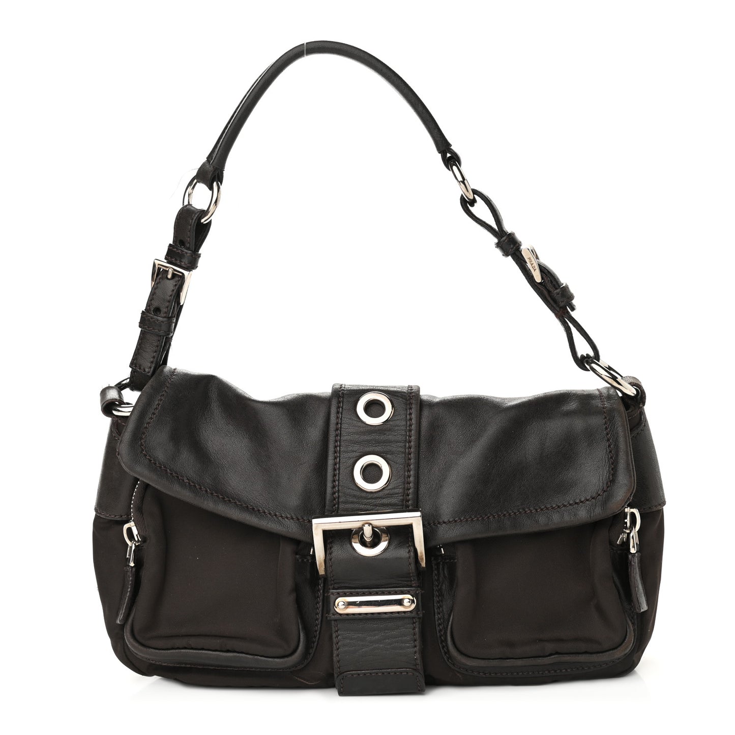 Tessuto Nylon Nappa Satchel Moro