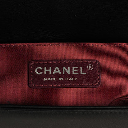 Chanel Calfskin Chevron Medium Boy Flap Black 7 of 8