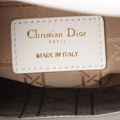 Christian Dior Lambskin Cannage Small My Lady Dior White 8 of 11