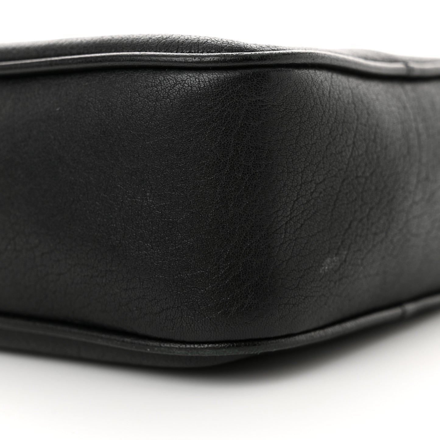 Grained Lambskin Monogram Lou Camera Bag Black
