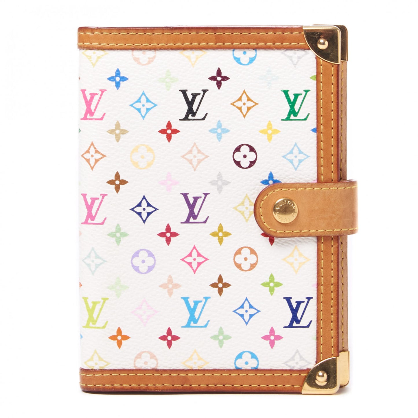 Monogram Multicolor Small Ring Agenda Cover White
