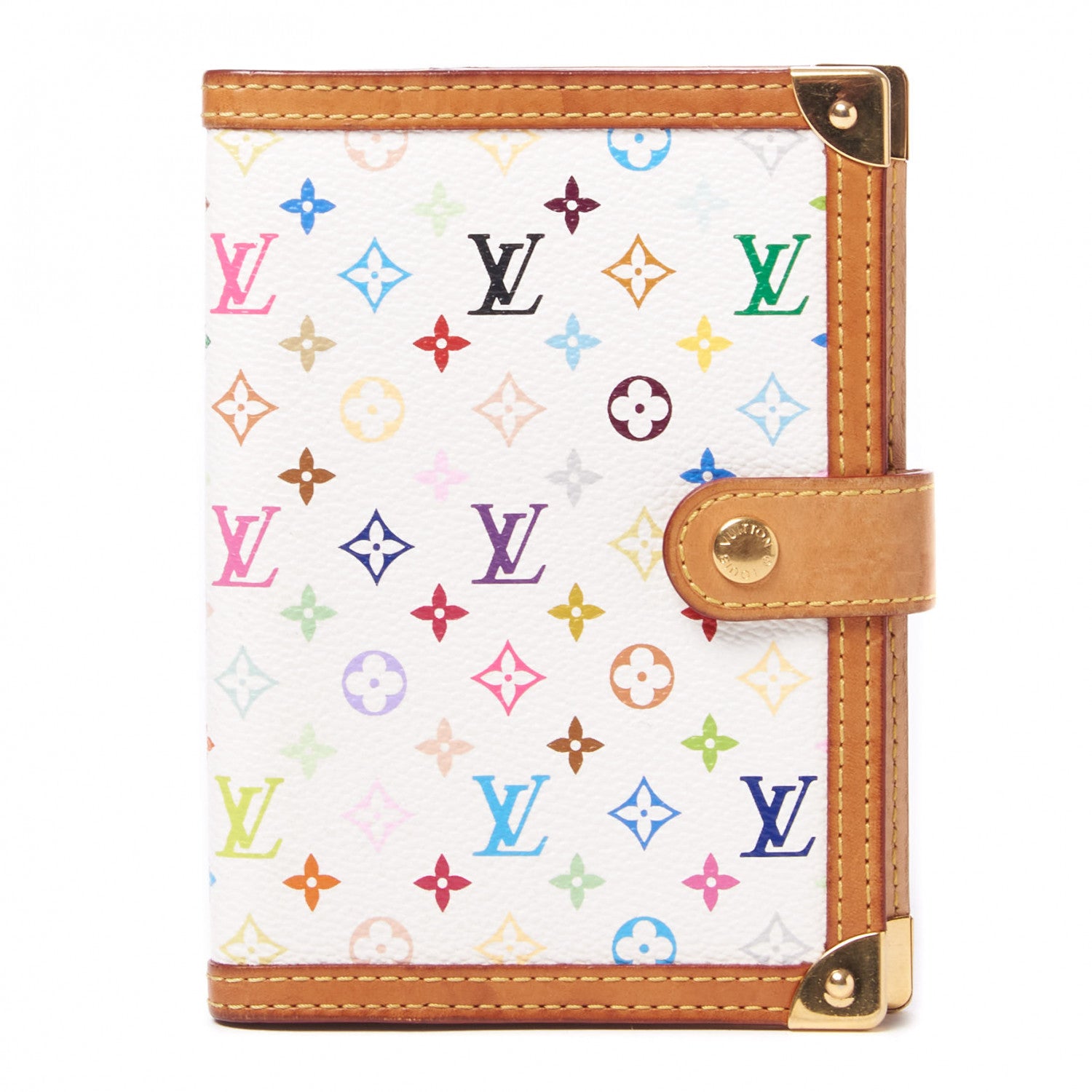Louis Vuitton Monogram Multicolor Small Ring Agenda Cover White 1 of 6