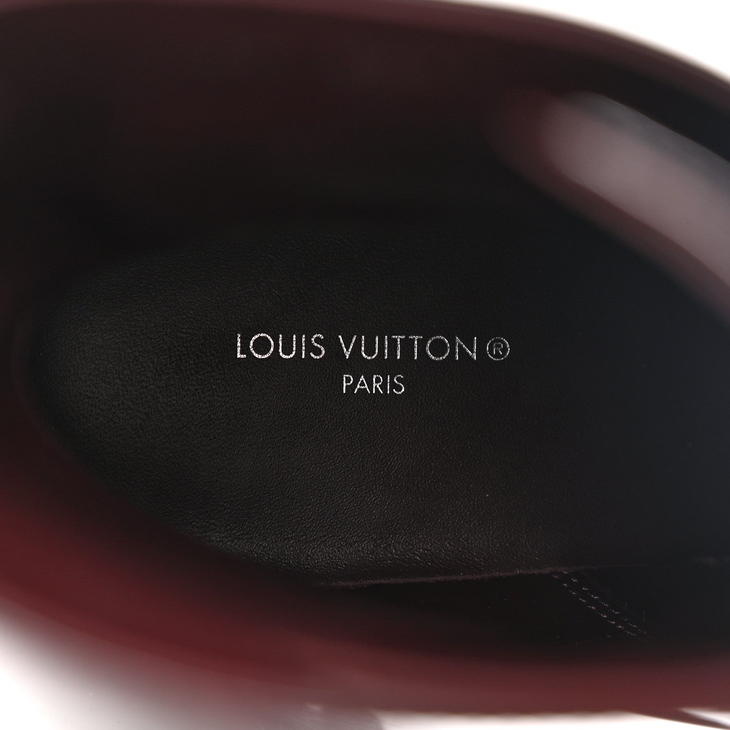 Louis Vuitton Patent Territory Ranger Boots 38.5 Bordeaux 8 of 15