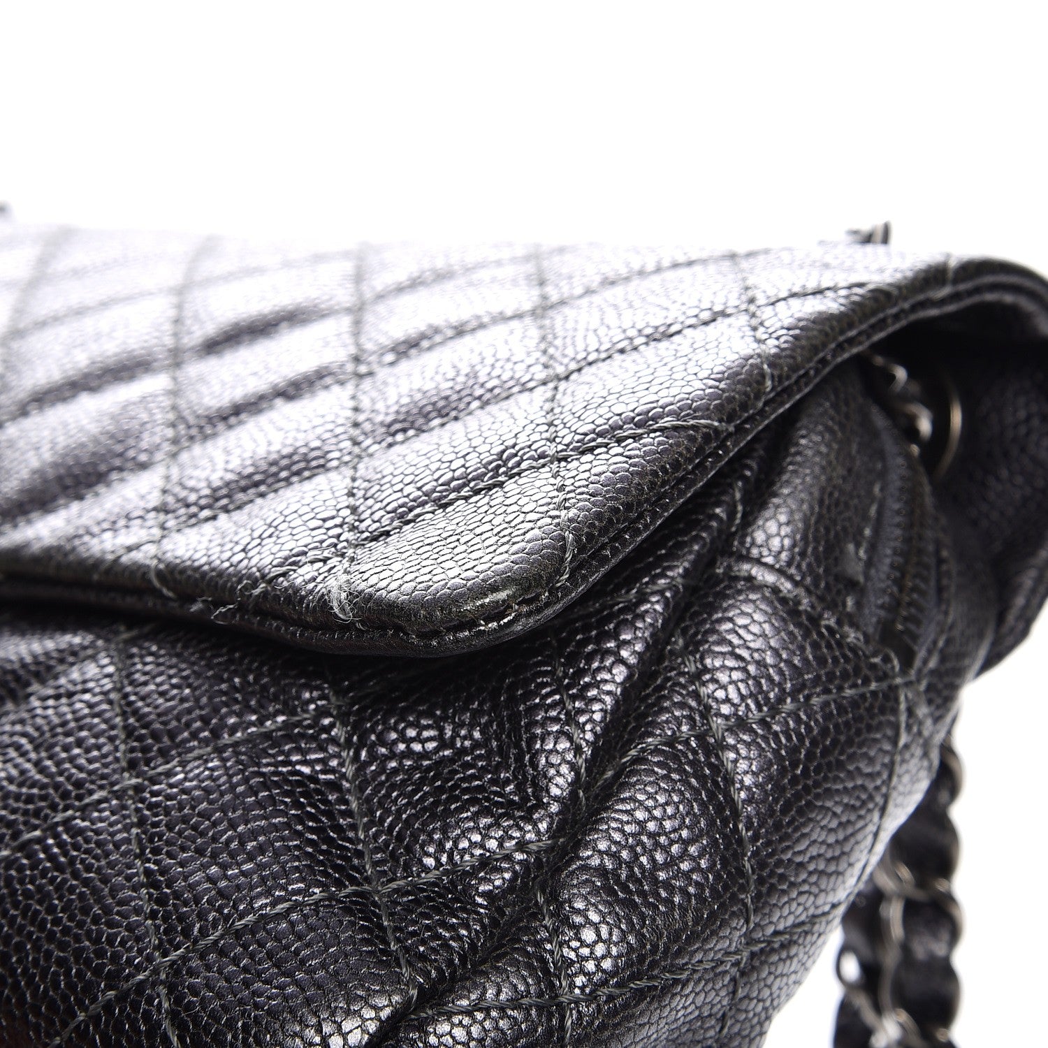 Chanel Iridescent Caviar Quilted Small Chic Flap Argent 11 of 13