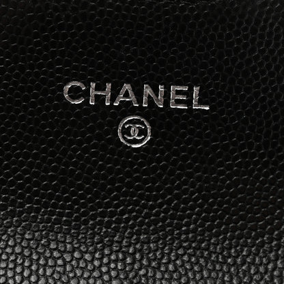 Chanel Caviar Quilted Flap Card Holder Wallet Black 6 of 8