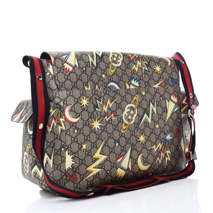 Gucci GG Supreme Monogram Space Diaper Bag Red 3 of 10