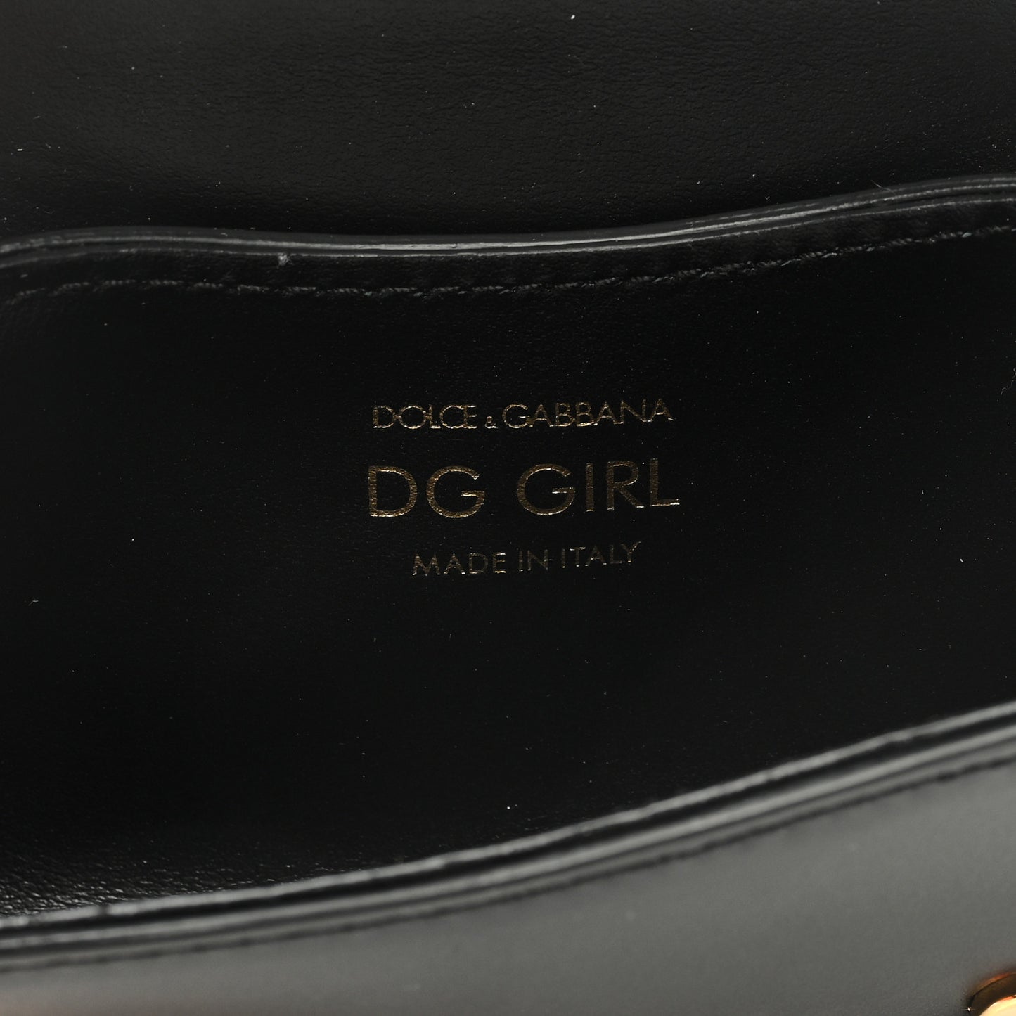 Calfskin Micro DG Girls Shoulder Bag Black