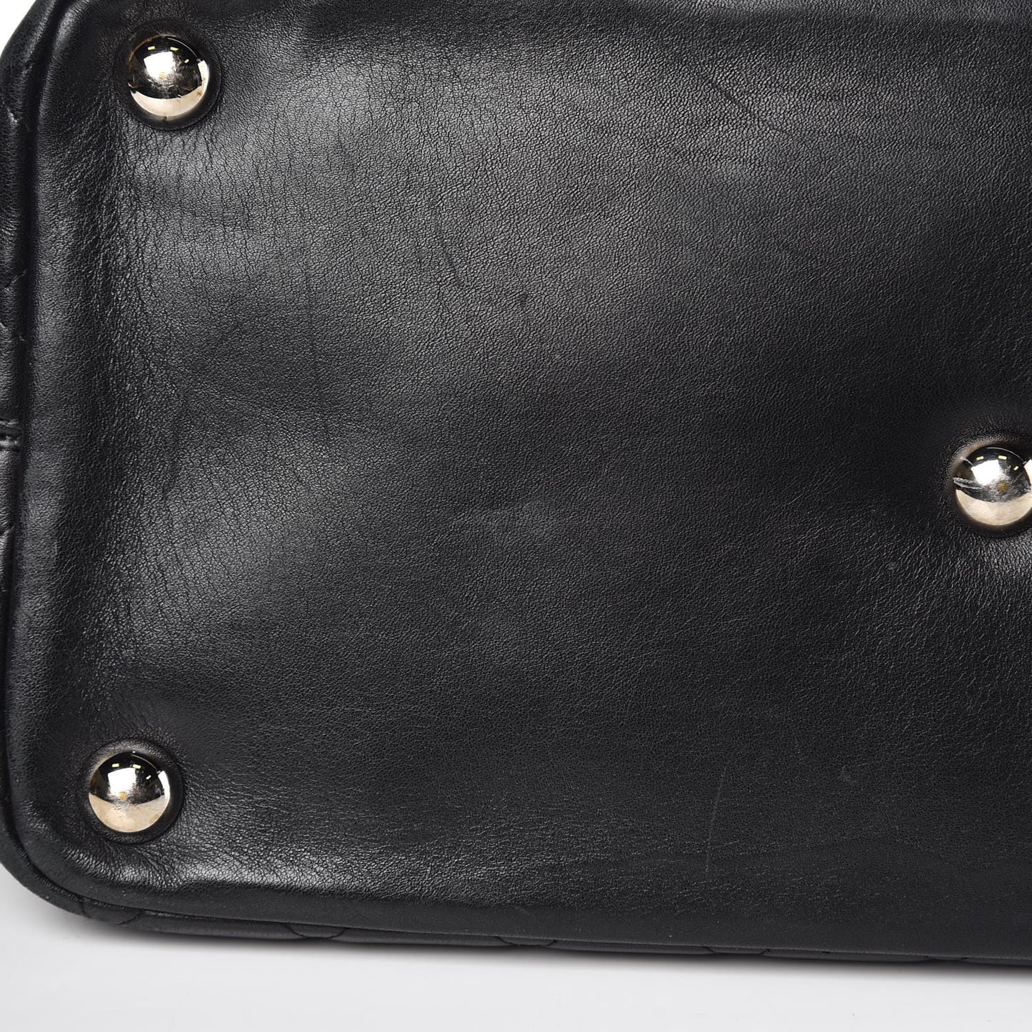 Calfskin Quilted Large Cambon Tote Black