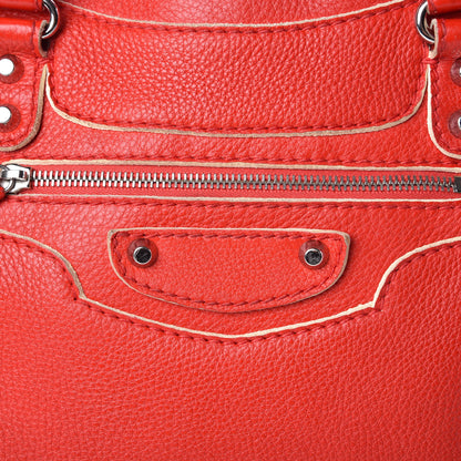 Balenciaga Supple Grained Calfskin Classic Silver Hardware Highlight City Rouge Fraise 10 of 16