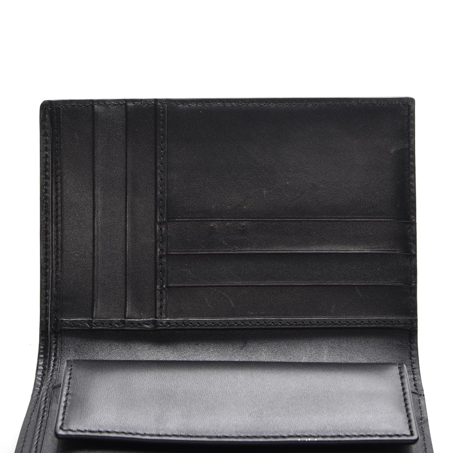 Vitello Rockstud Turn Lock Compact Wallet Black