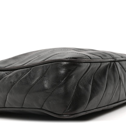 Chanel Lambskin Chevron Quilted Tassel Camera Case Black 19 of 23