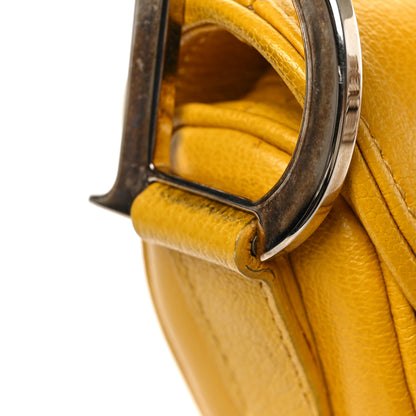 Christian Dior Grained Calfskin Saddle Bag Dark Yellow 11 of 12