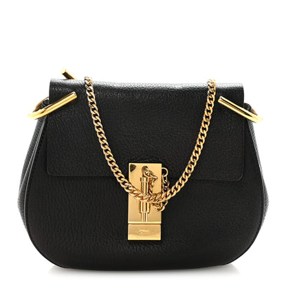 Chloe Grained Lambskin Mini Drew Shoulder Bag Black 1 of 9