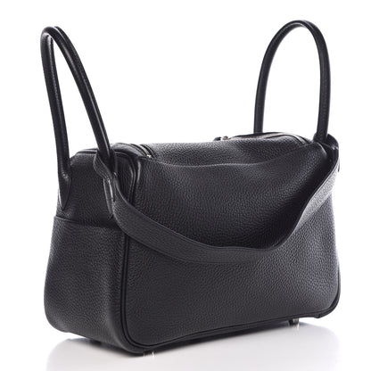 Hermes Taurillon Clemence Lindy 26 Black 3 of 8