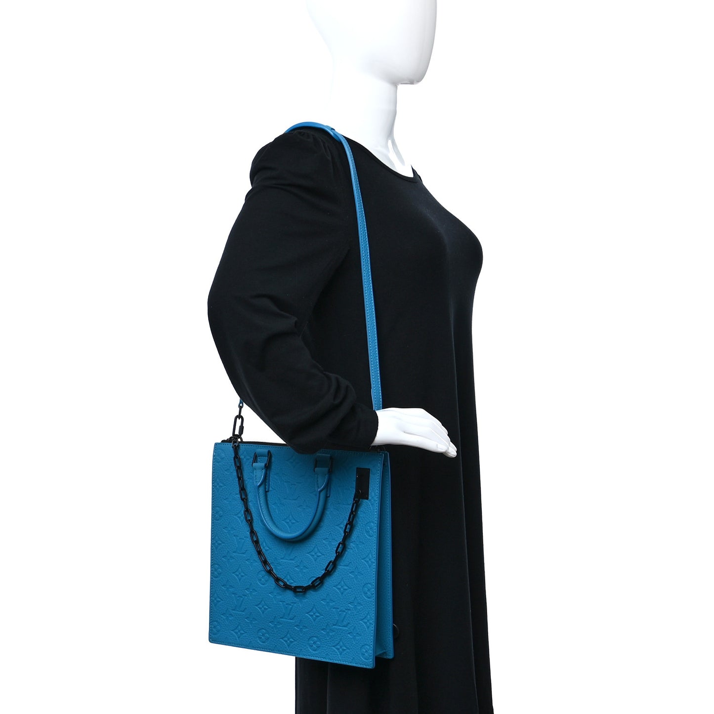 Taurillon Monogram Sac Plat Messenger Turquoise