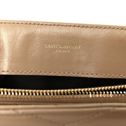 Saint Laurent Calfskin Y Quilted Monogram Small Loulou Chain Satchel Dark Beige 6 of 12