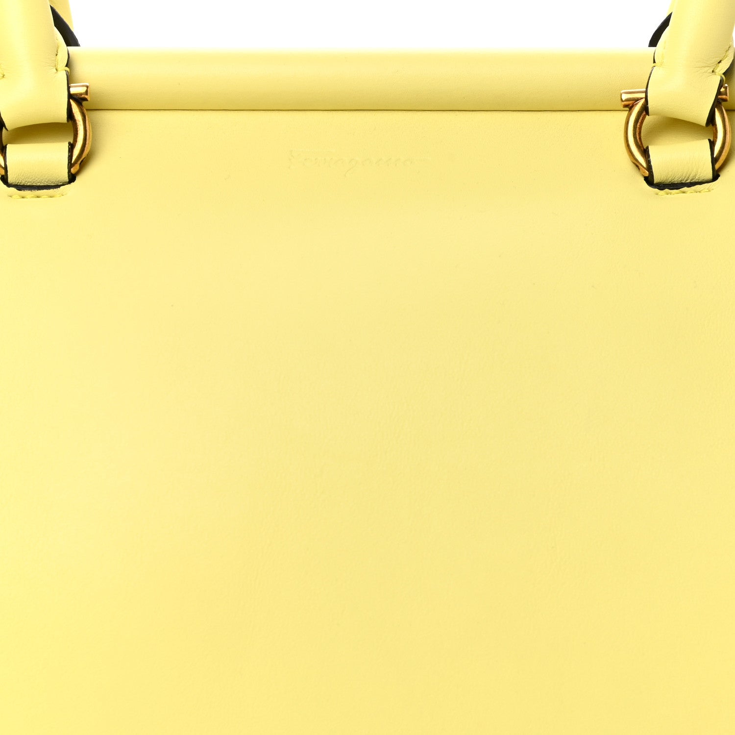 Salvatore Ferragamo Calfskin Frame Satchel Technicolor Yellow 7 of 10