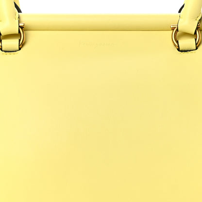 Salvatore Ferragamo Calfskin Frame Satchel Technicolor Yellow 7 of 10