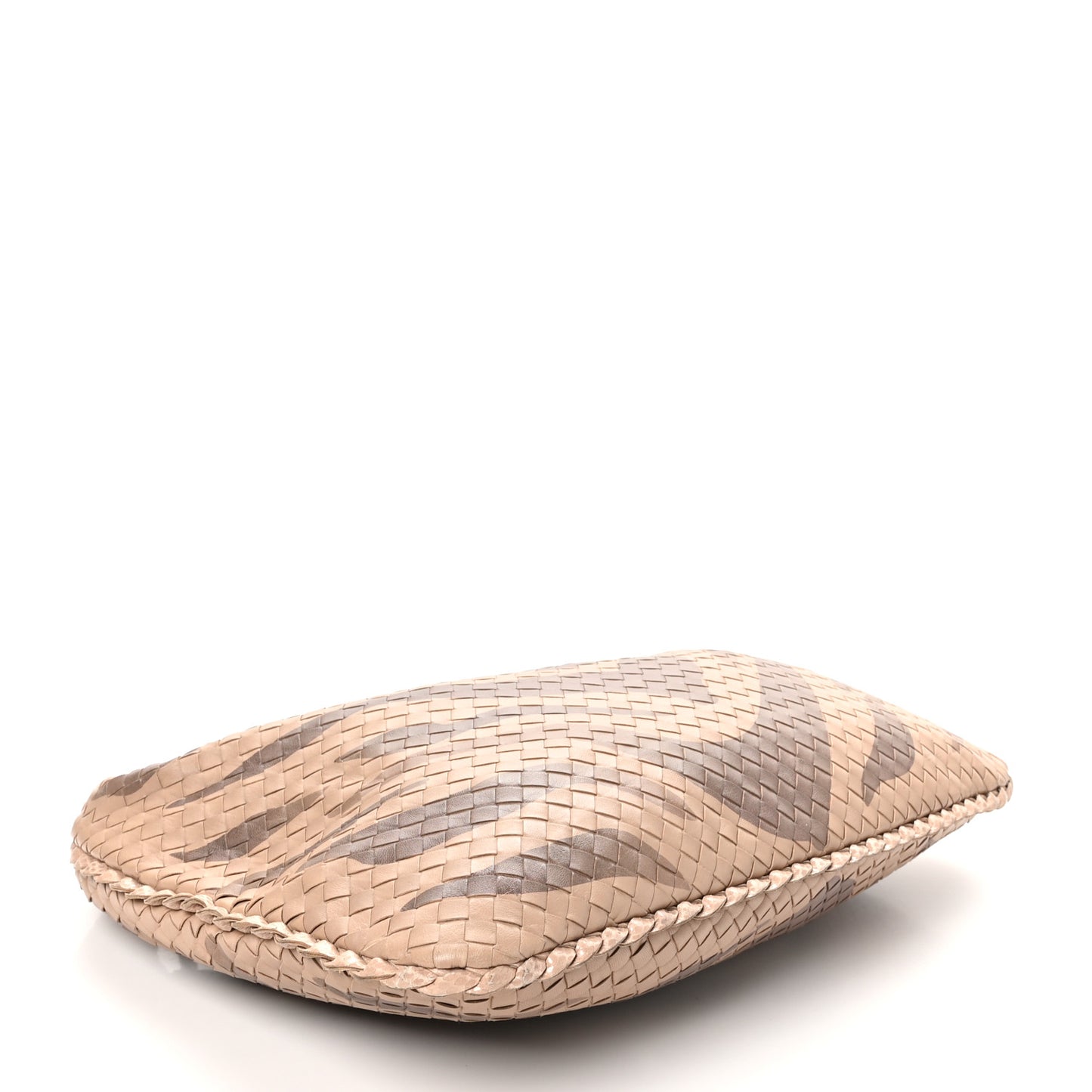 Nappa Snakeskin Intrecciato Large Veneta Tiger Print Hobo Maple