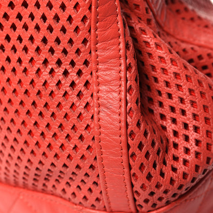 Chanel Calfskin Perforated Up In The Air North South Tote Red 14 of 14