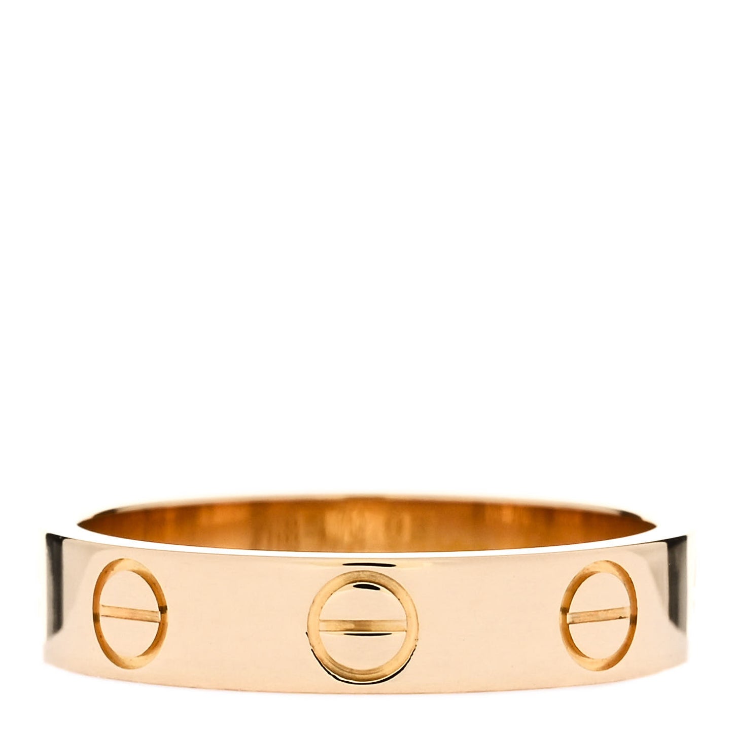 18K Yellow Gold 3.5mm LOVE Wedding Band Ring 48 4.5