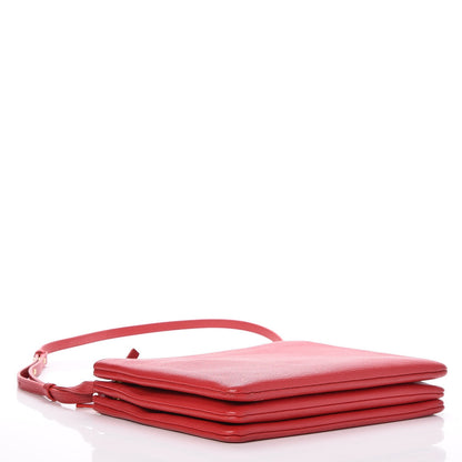Celine Goatskin Large Trio Crossbody Bag Scarlet 4 of 7