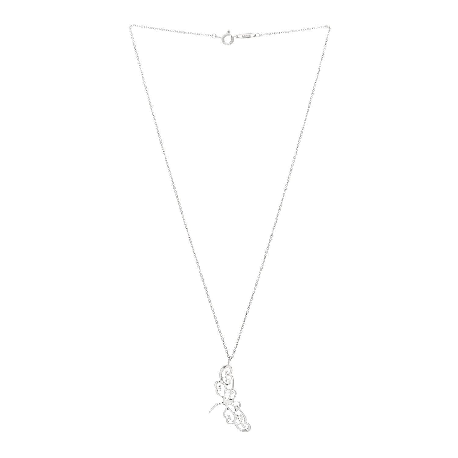Tiffany Sterling Silver Enchant Dragonfly Pendant Necklace 2 of 4