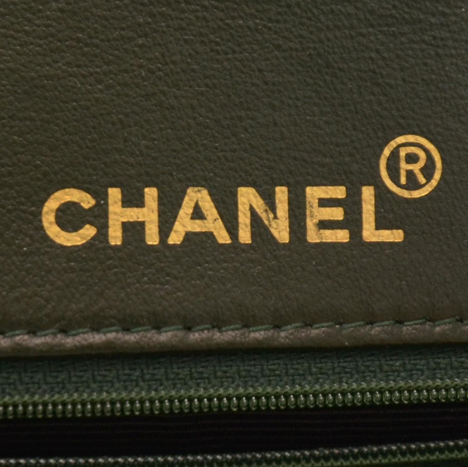 Chanel Lambskin Medium Double Flap Green 6 of 10