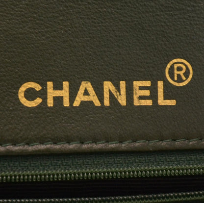 Chanel Lambskin Medium Double Flap Green 6 of 10