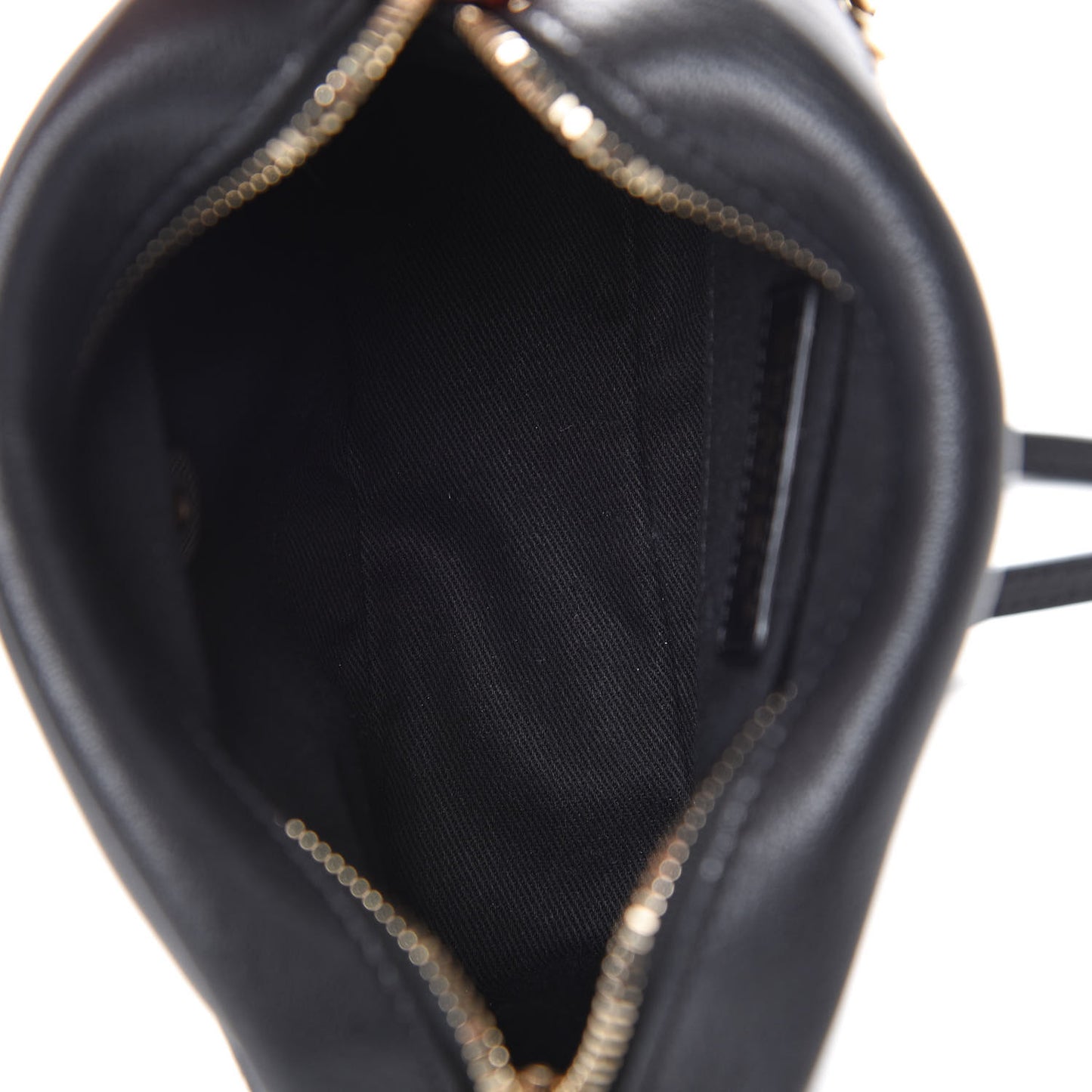 Goatskin Quilted Small Casual Trip Camera Case Black