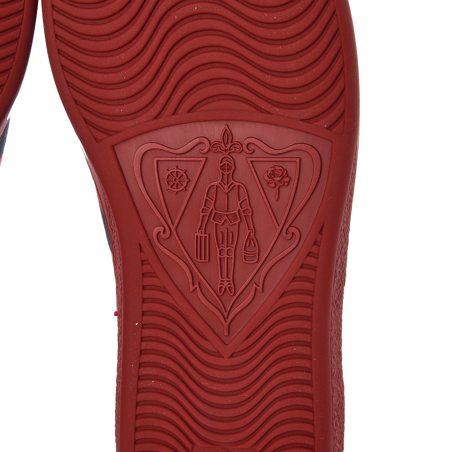 Gucci Miro Soft Calfskin Laminated Ayers Web Bee Embroidered Mens Ace Sneakers 10.5 Hibiscus Red Red Flame Notte 8 of 9
