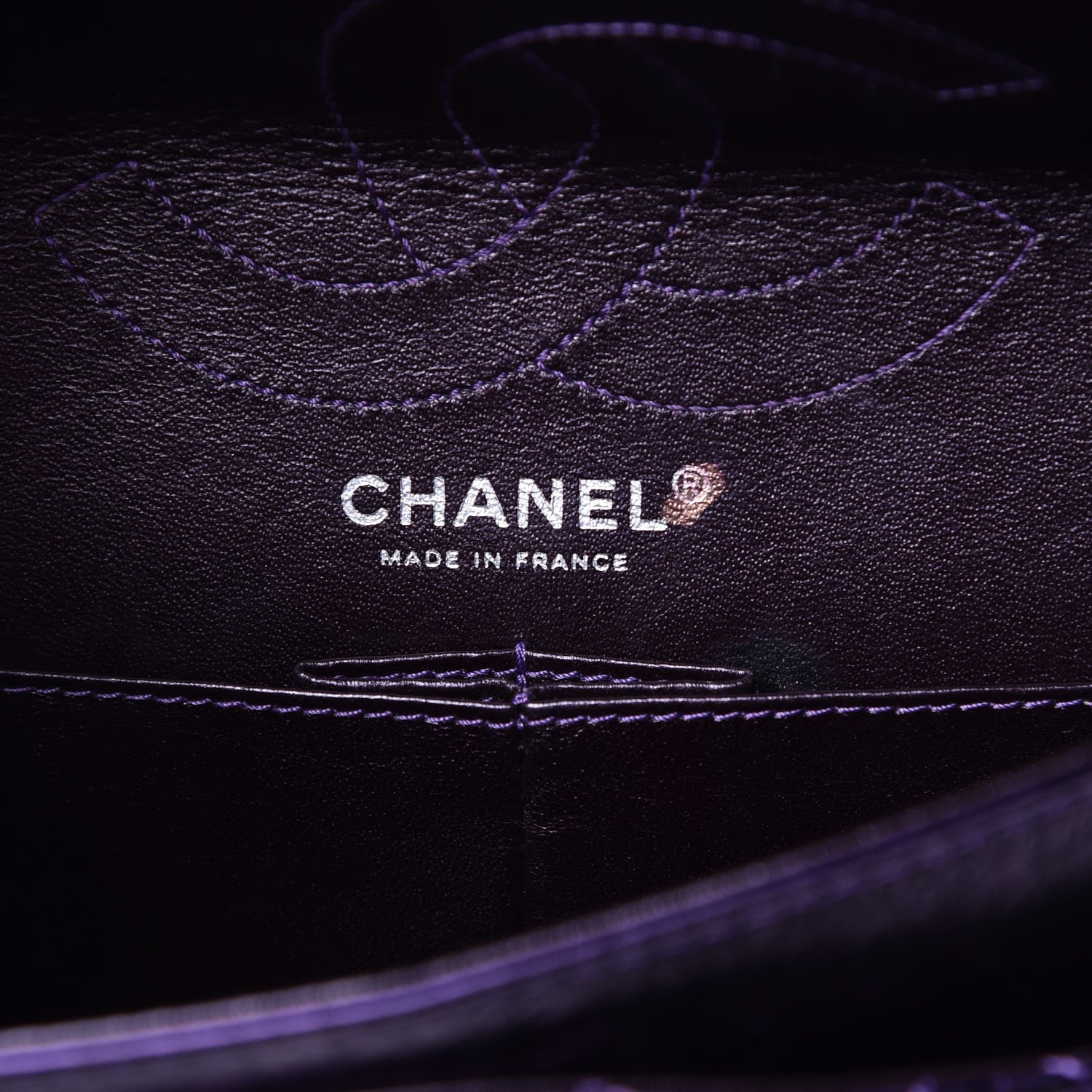 Chanel Metallic Calfskin Quilted 2.55 Reissue 226 Flap Violet 7 of 11