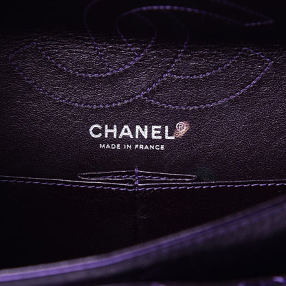 Chanel Metallic Calfskin Quilted 2.55 Reissue 226 Flap Violet 7 of 11