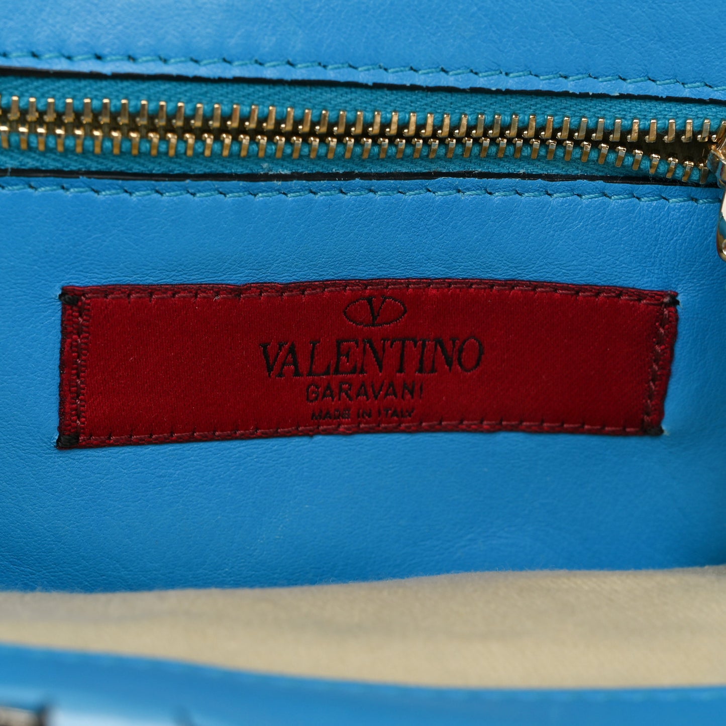 Vitello Mini Rockstud Tote Parrot