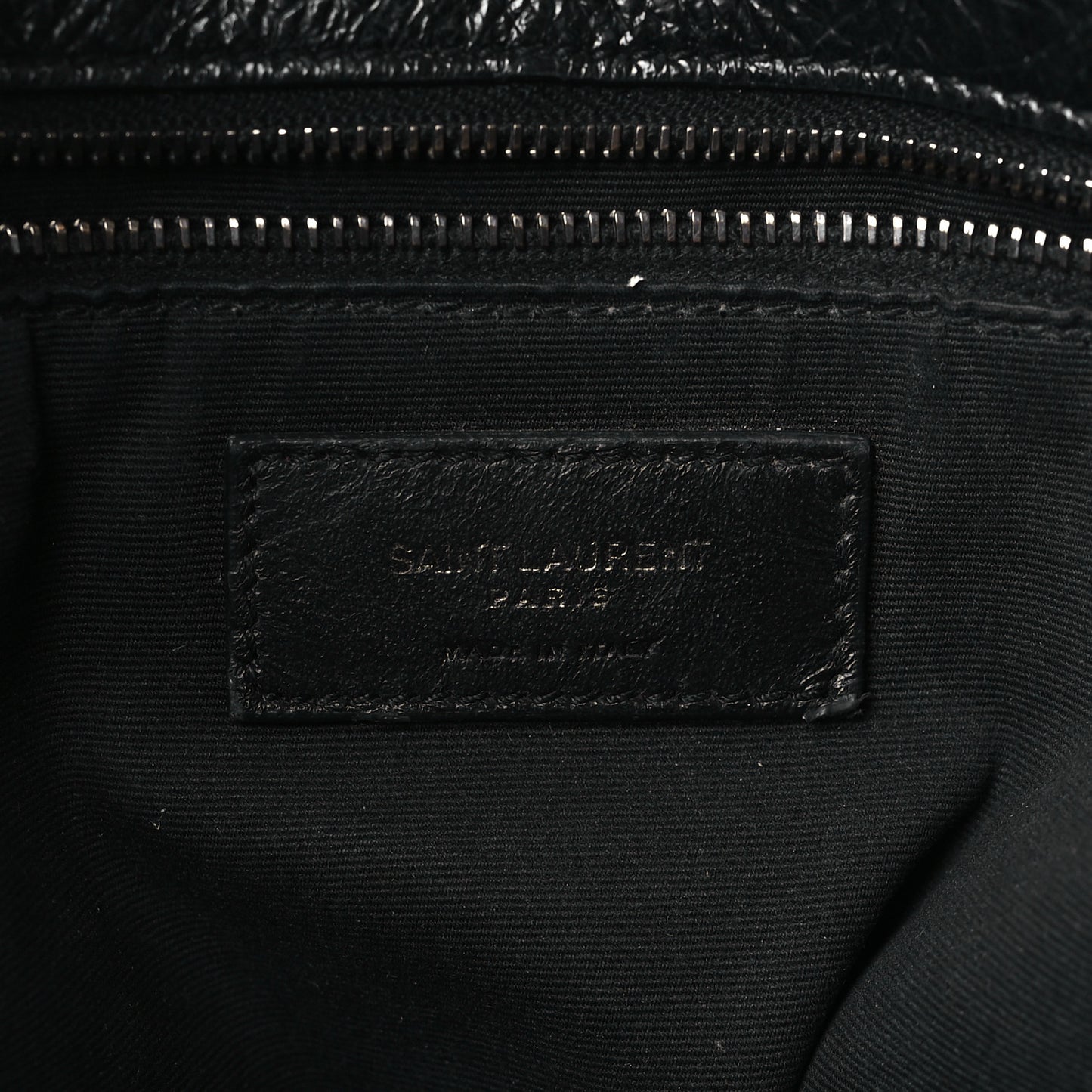 Crinkled Calfskin Matelasse Monogram Large Niki Chain Satchel Black